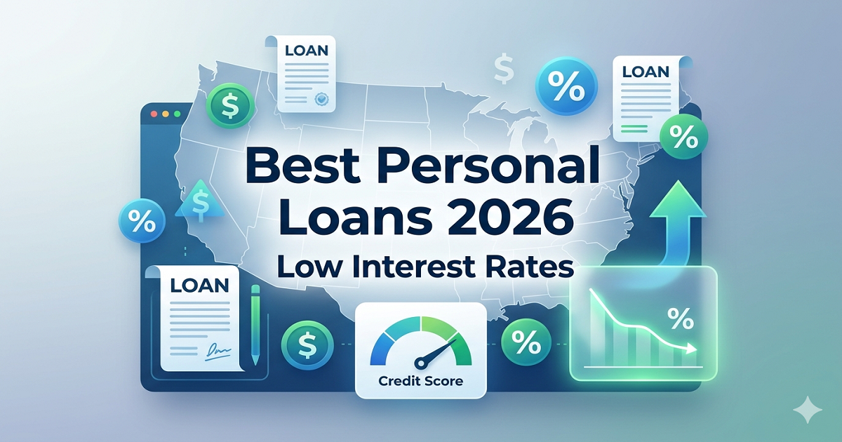 Best personal loans in USA 2026 with low interest rates financial concept